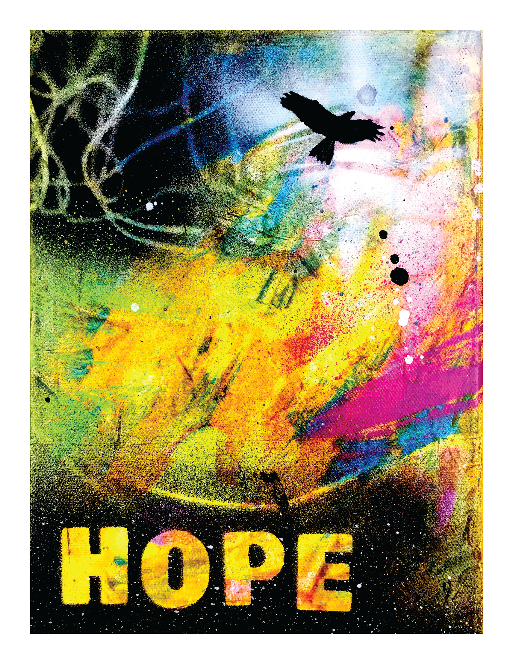 HOPE Takes Flight (8.5 x 11’’) print from painting - Arts & Crafts
