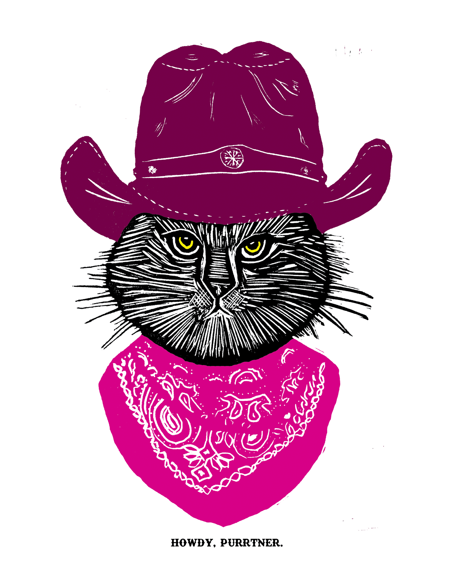 Howdy Purrtner (8.5 x 11’’) color print - Arts & Crafts