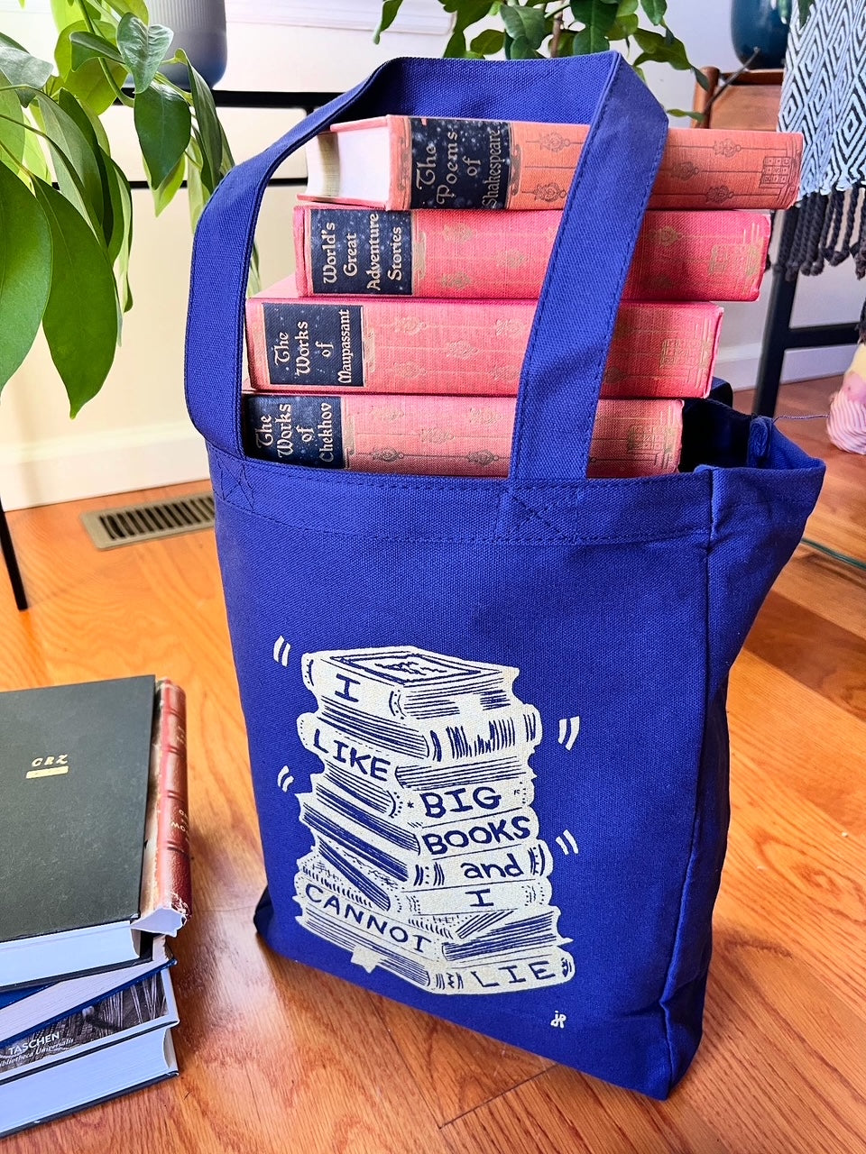 I LIKE BIG BOOKS and I cannot lie! Book Tote ~ Gusseted Heavy Canvas All Cotton - Tote Bag