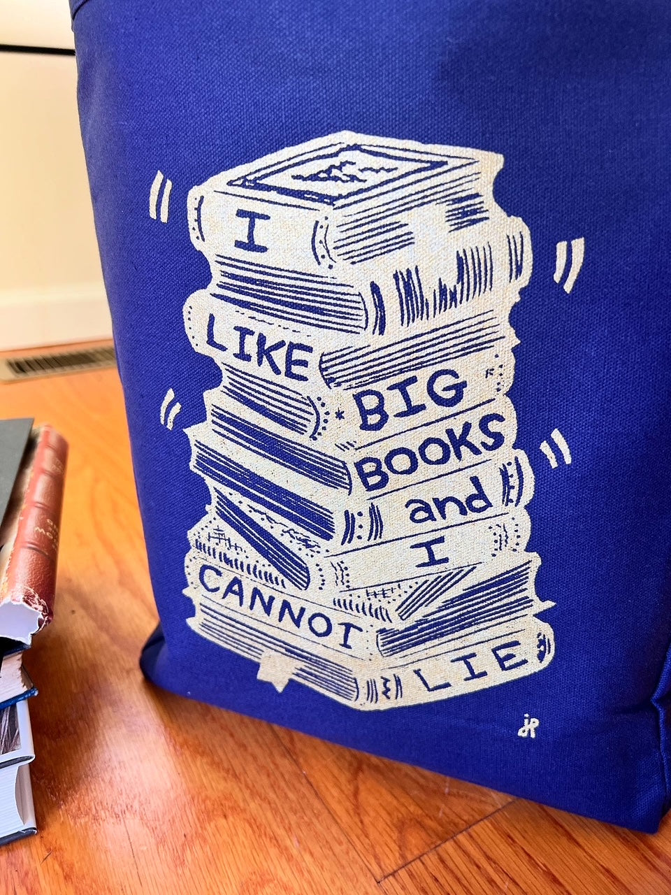 I LIKE BIG BOOKS and I cannot lie! Book Tote ~ Gusseted Heavy Canvas All Cotton - Tote Bag
