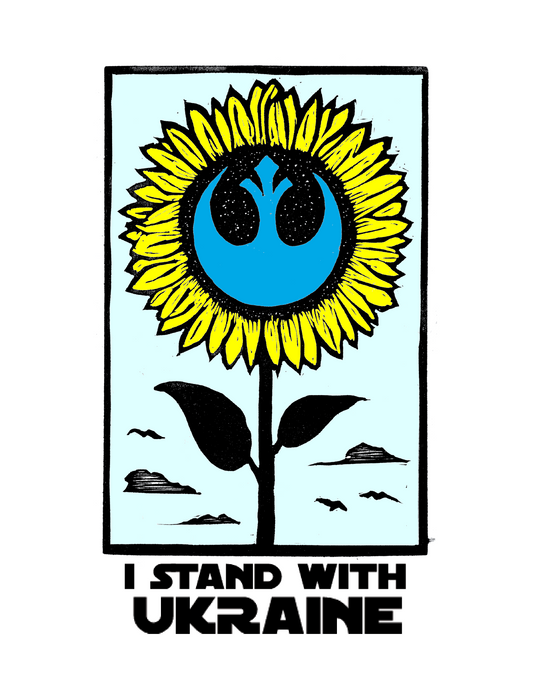 I STAND WITH UKRAINE - Rebel Alliance - Star Wars (8.5 x 11’’) color print - Arts & Crafts