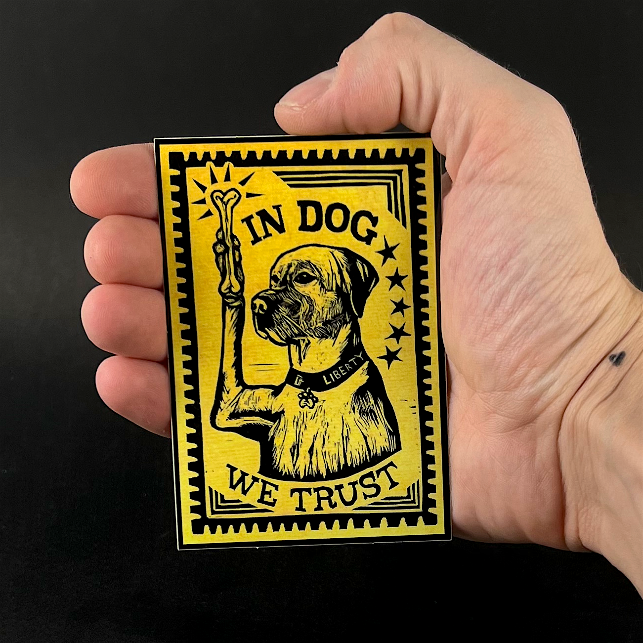 In Dog We Trust - sticker - Arts & Crafts