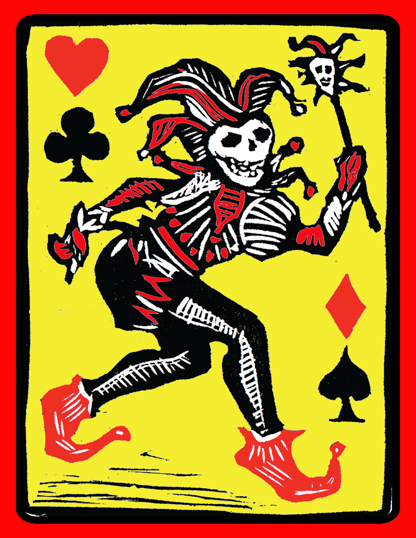 Joker Playing Card, Dia de los Muertos, Pixel Palmer
