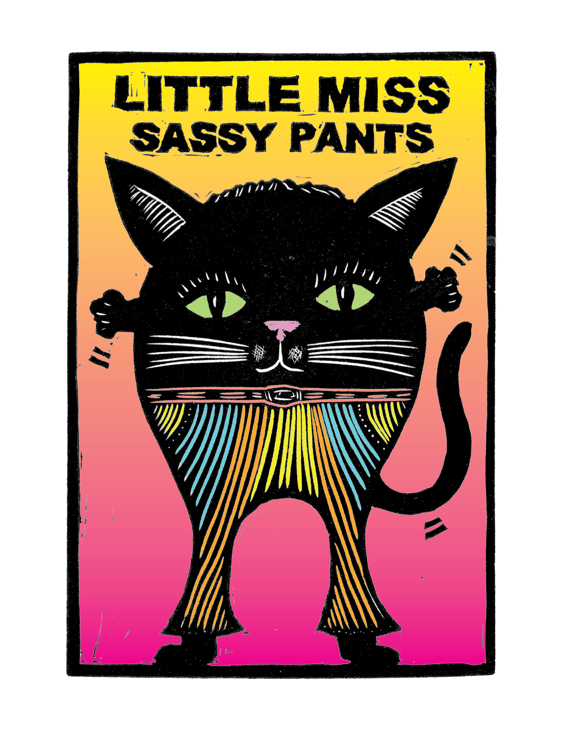 Little Miss Sassy Pants / Cat (8.5 x 11’’) color print - Arts & Crafts