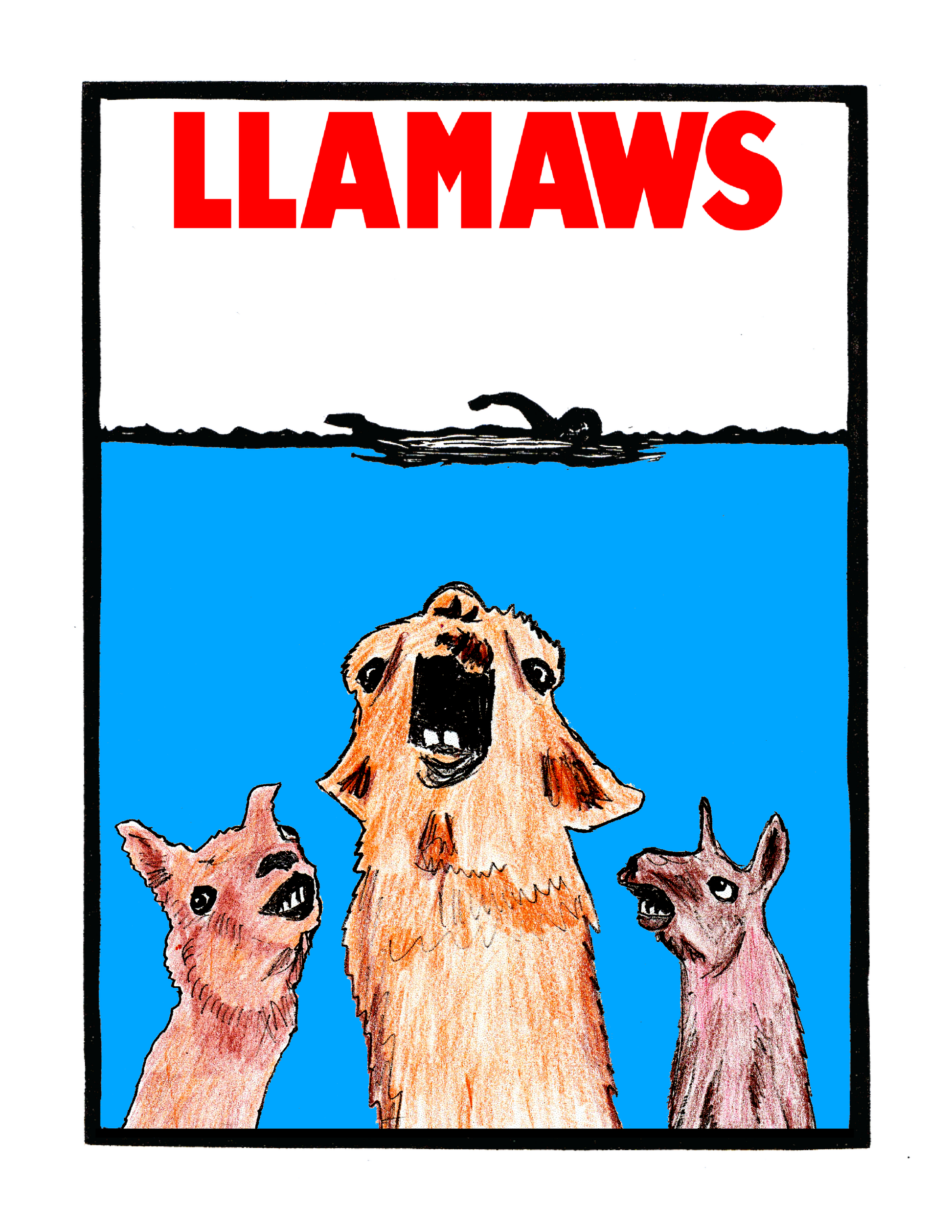 LLAMAS - JAWS (8.5 x 11’’) color print - Prints