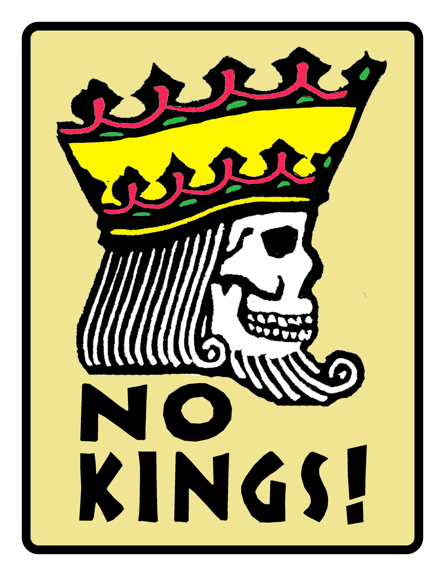 No Kings! Crown Skull (8.5 x 11’’) color print - Prints