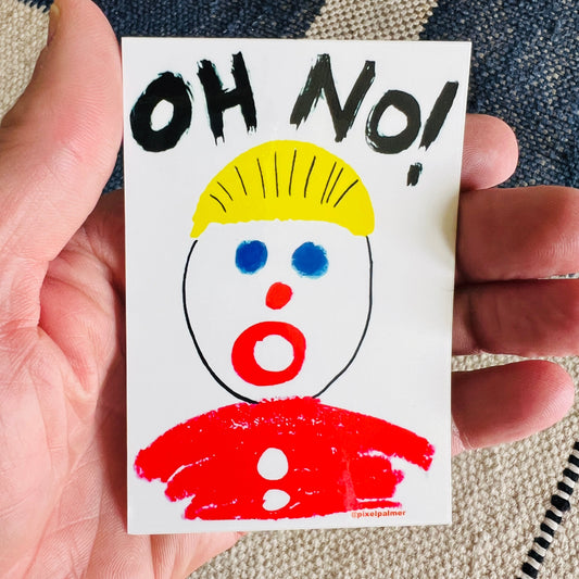 Oh No! Mr. Bill 2.75 x 4’’ glossy vinyl sticker from Pixel Palmer - Prints