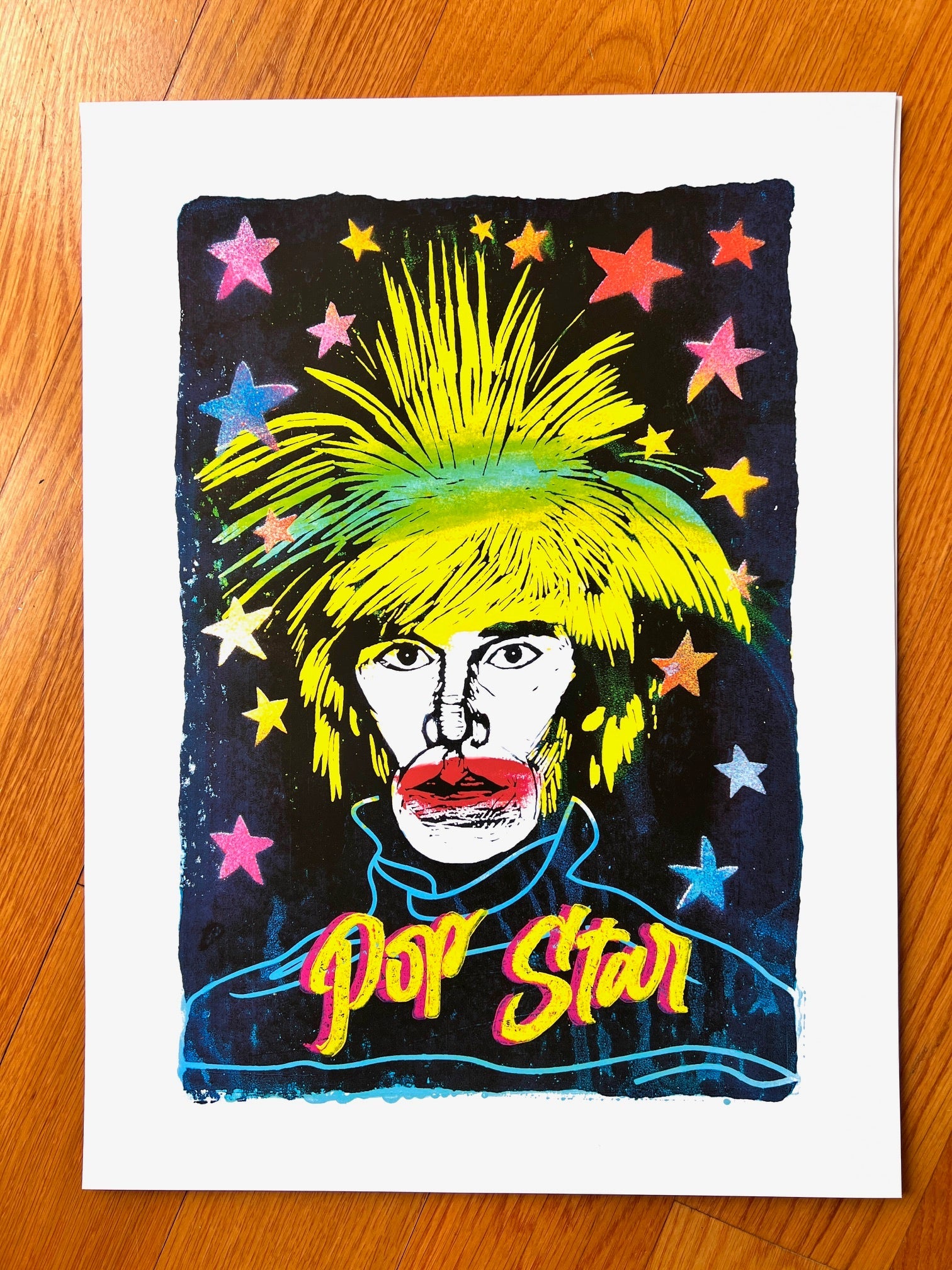 POP STAR: Andy Warhol Reproduction of Original: 18x24