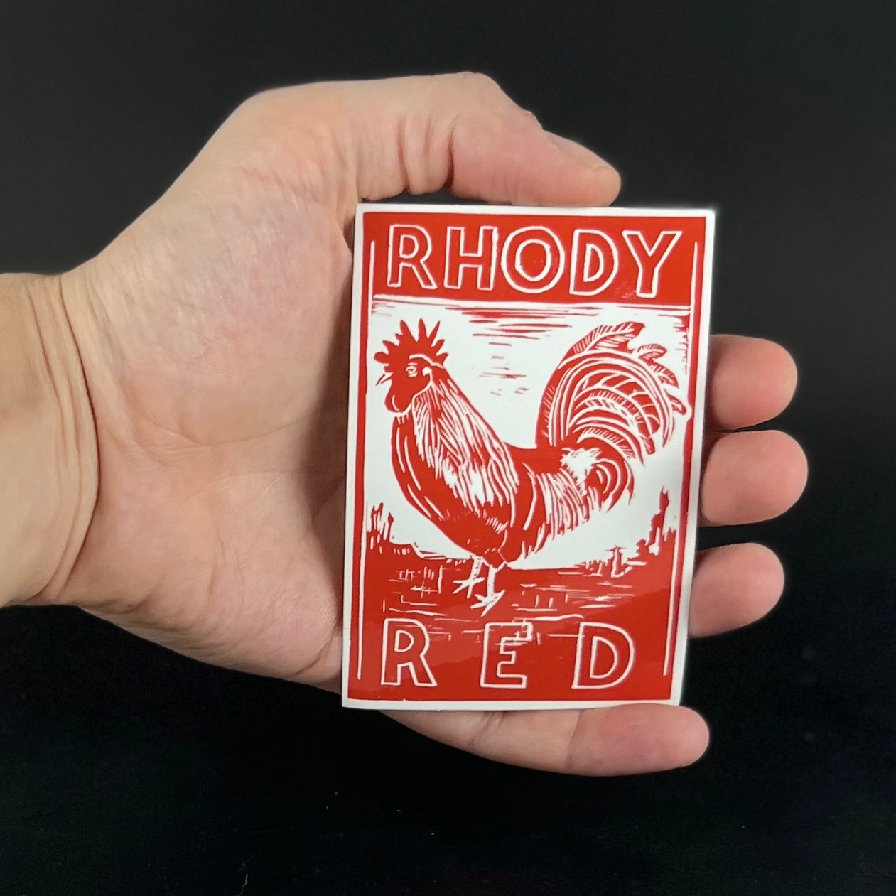 Rhody Red - sticker - Arts & Crafts