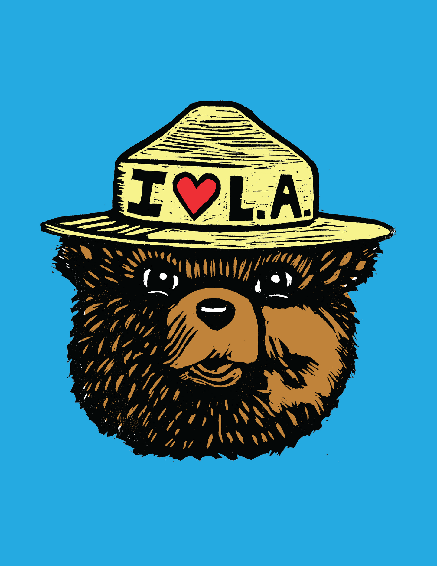 Smokey the Bear / I LOVE L.A. (8.5 x 11’’) color print - Arts & Crafts