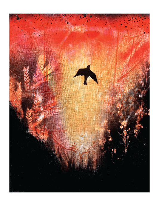 Swallow in Flight (8.5 x 11’’) color print - Arts & Crafts