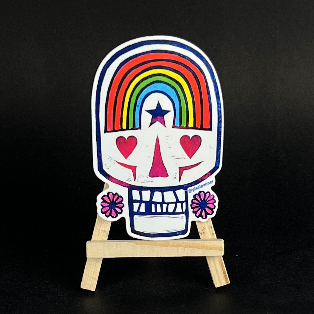 Sweet Sugar Skull - sticker - Arts & Crafts