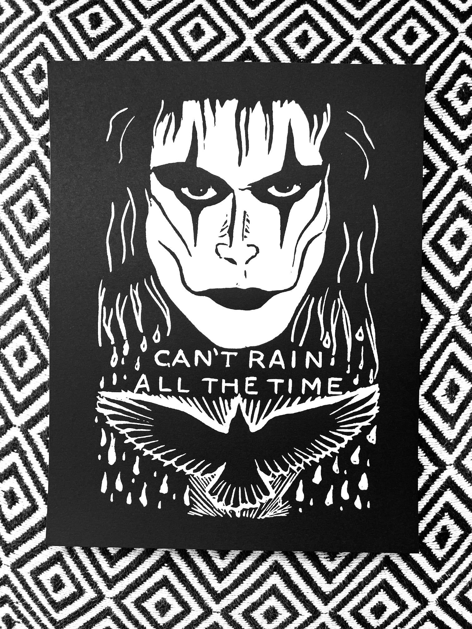THE CROW - Brandon Lee - Can’t Rain all the Time - screen print - Prints