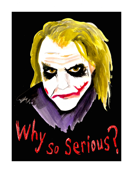 The Joker / Why So Serious? / Heath Ledger (8.5 x 11’’) color print - Arts & Crafts