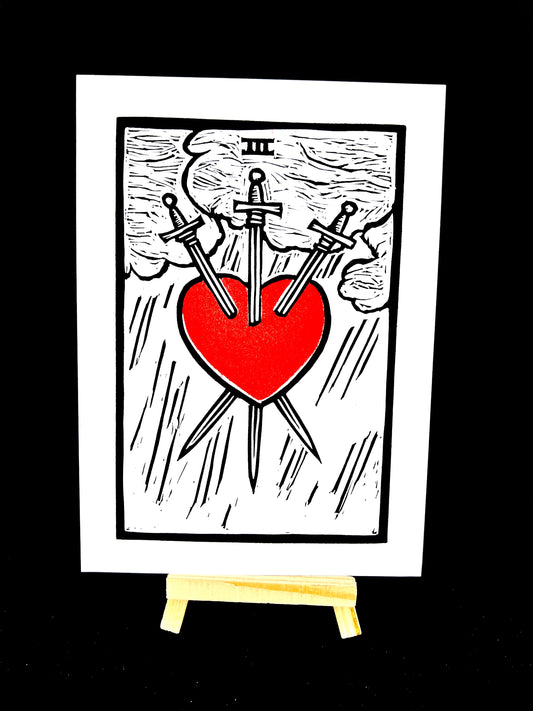 Three of Swords - Tarot Card - Arts & Crafts
