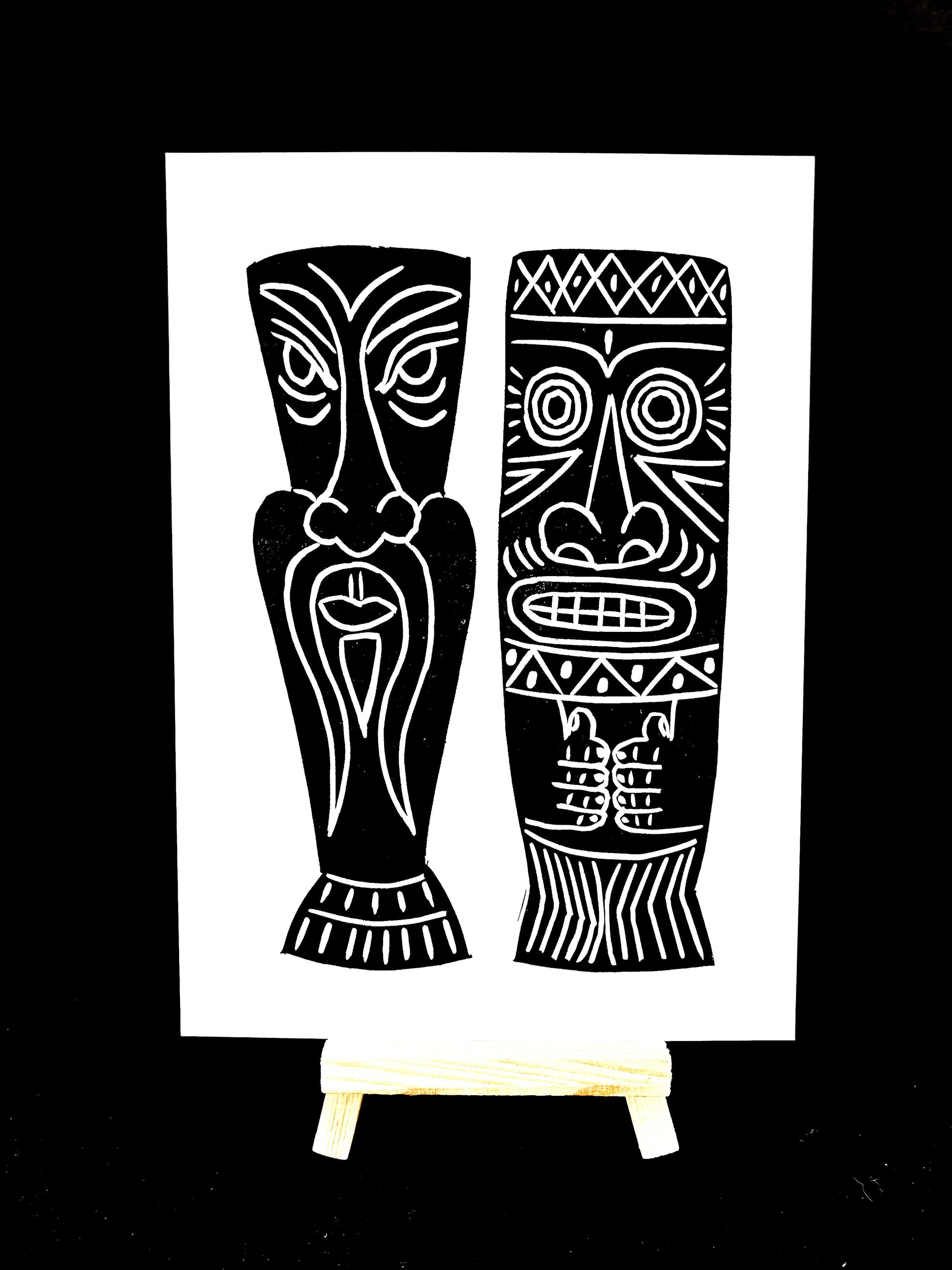 Tiki Tumblers - Pair 07 - Arts & Crafts