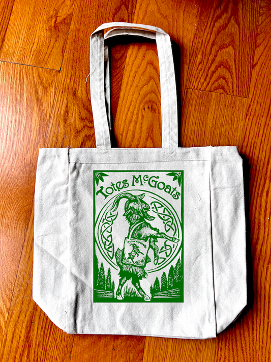 Totes McGoats (on a tote!) ~ Gusseted Heavy Canvas All Cotton - Tote Bag