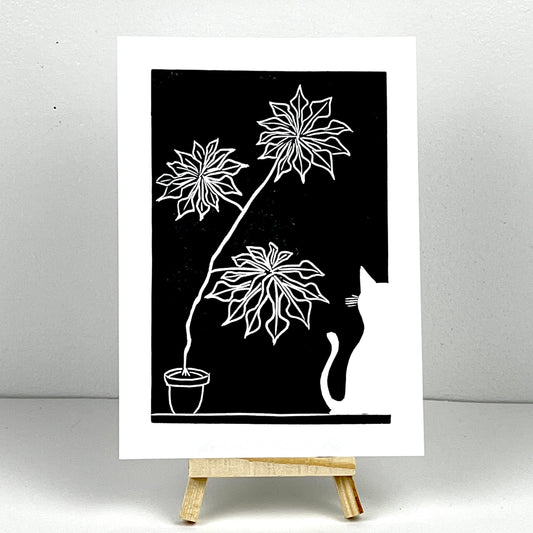 White Kitty with Manihot Monstera - Arts & Entertainment
