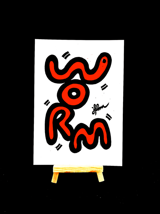 ’ WORM ’ - Keith Haring inspired - Arts & Crafts